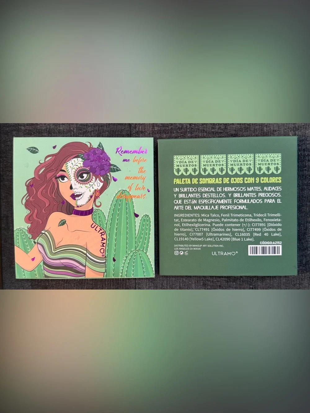 Ultramo Green & Purple Eyeshadow Palette — Vibrant Greens and Purples
